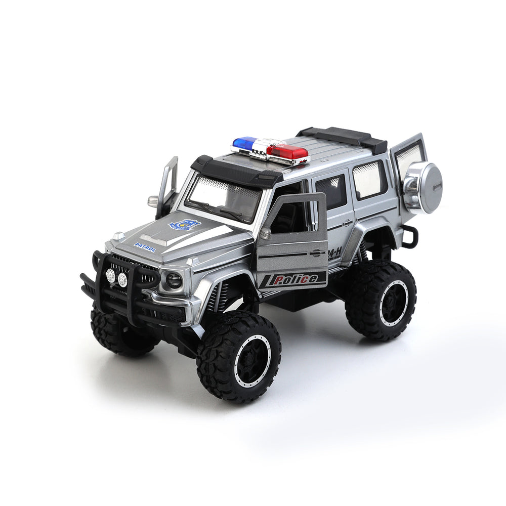 Friction Police Jeep Counter Toy - Silver, Non-Remote Control, Chase Value, Chase Value