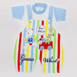 Newborn Boys Half Sleeves Romper - Sky Blue, Newborn Boys Rompers, Chase Value, Chase Value