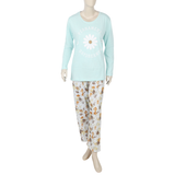 Women's Full Sleeves Night Suit - Steel Green, Women Night Suit, Chase Value, Chase Value