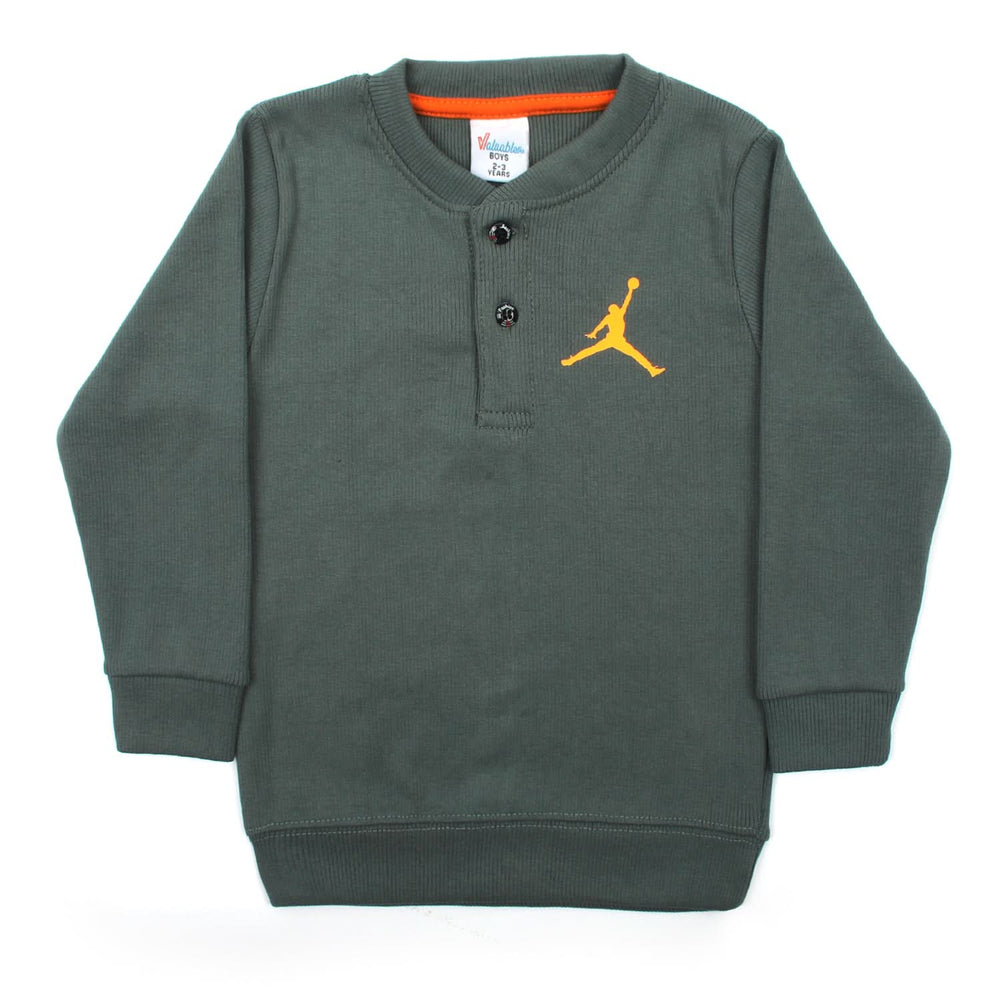 Boys Full Sleeves SweatShirt - Steel Green, Boys Hoodies & Sweat Shirts, Chase Value, Chase Value