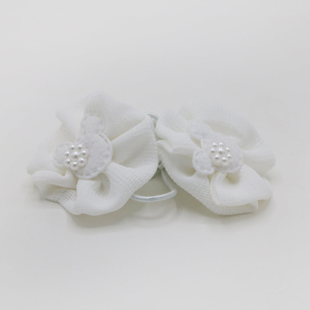 Pack of 2 White Hair Pony - White, Girls Hair Accessories, Chase Value, Chase Value