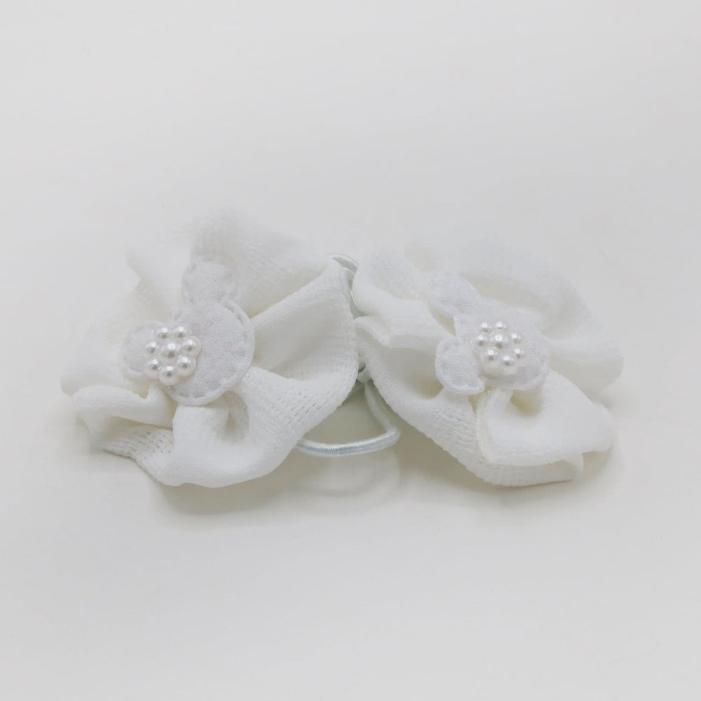 Pack of 2 White Hair Pony - White, Girls Hair Accessories, Chase Value, Chase Value