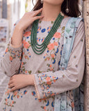 Colors Coco Cambric Printed Suit - 3 Pc by Al-Zohaib