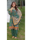 Colors Linen Digital Printed Suit - 3 Pc by Al-Zohaib