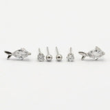 Women's Stud Earring - Silver, Women Earrings & Tops, Chase Value, Chase Value