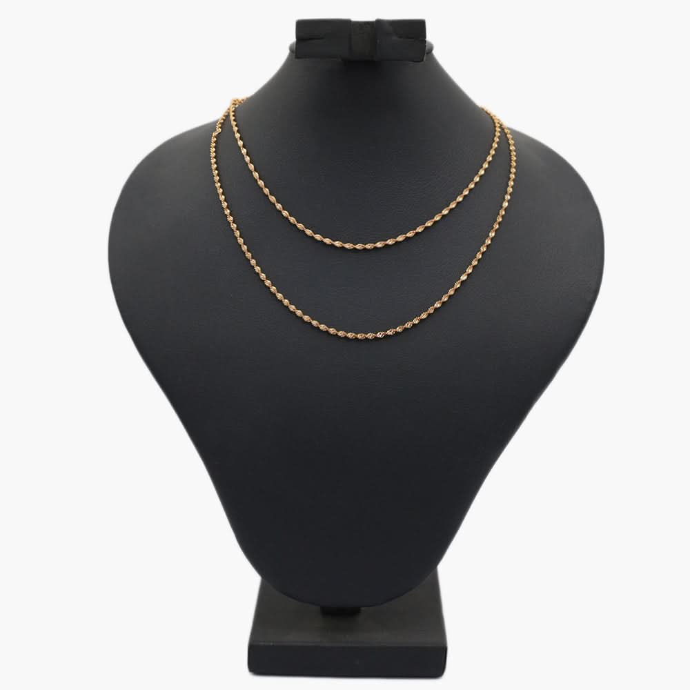 Women's Chain 2Pcs Set - Golden, Women Jewellery Set, Chase Value, Chase Value