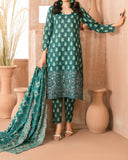 Tawakkal Aabroo Khaddar Printed Embroidered Suit - 3 Pc