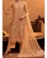 Zarineh Aina Chiffon Luxury Embroidered Suit - 3 Pc