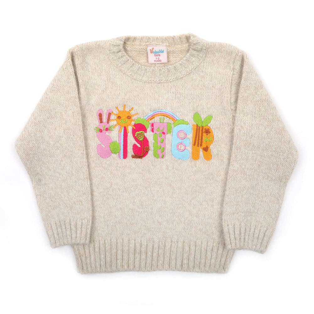 Girls Full Sleeves Sweater - Fawn, Girls Sweaters, Chase Value, Chase Value