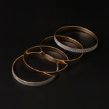 Girls Bangle 3 Shade - Golden, Girls Bangles & Bracelet, Chase Value, Chase Value