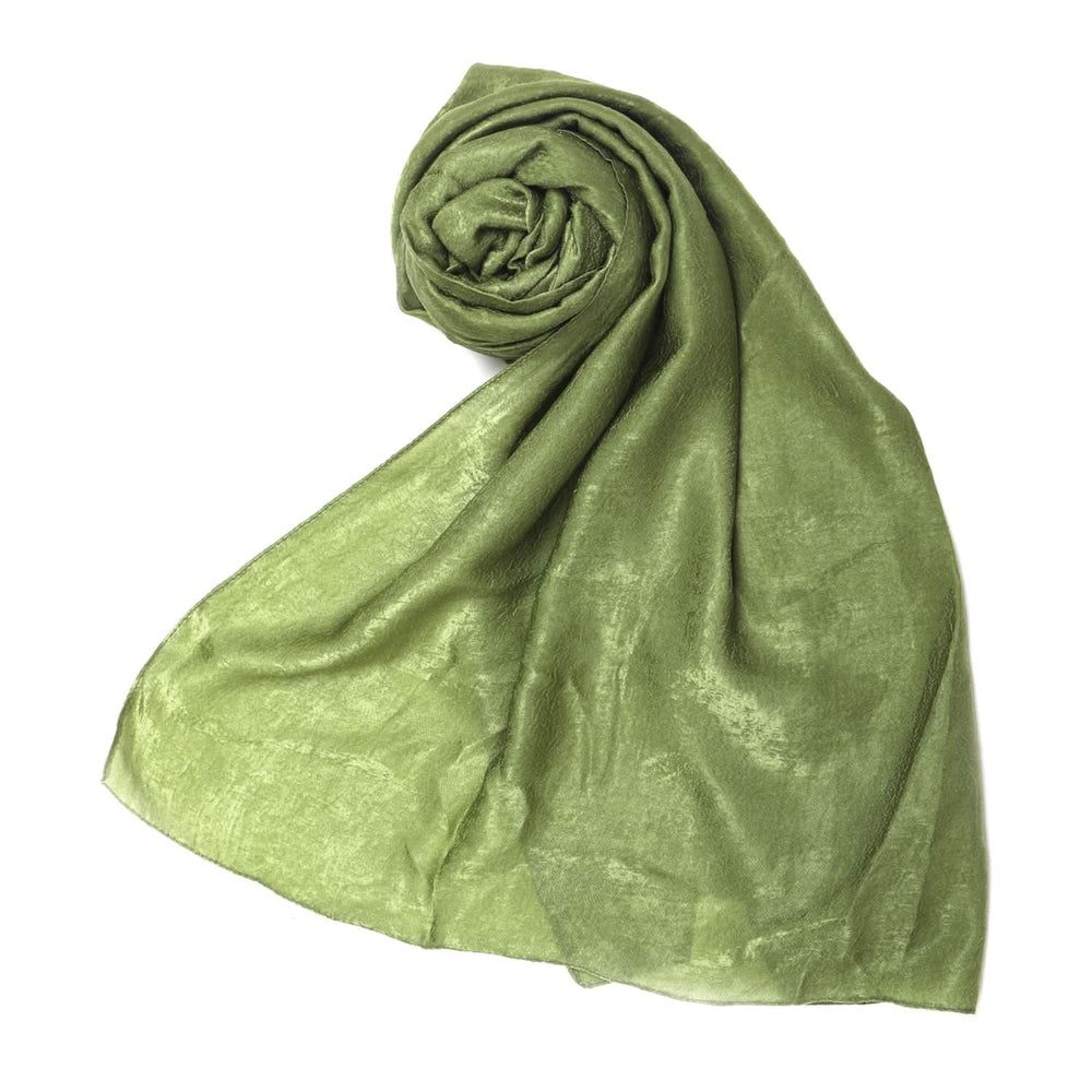 Women's Dyed Velvet Scarf - Green, Women Scarf Pins & Brooches, Chase Value, Chase Value