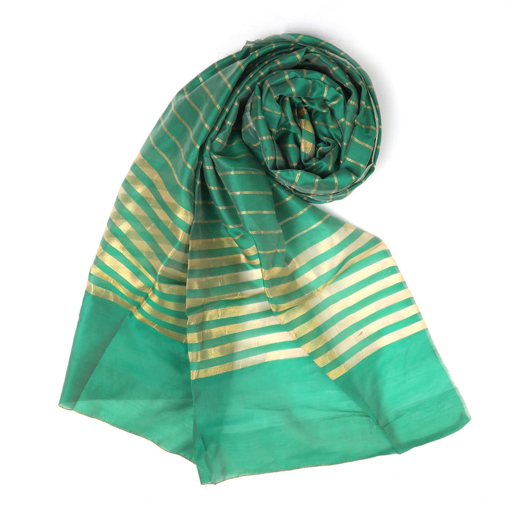 Women's Khadi Dupatta - Green, Women Dupatta, Chase Value, Chase Value