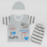 Newborn Boys Half Sleeves Suit - Grey, Newborn Boys Sets & Suits, Chase Value, Chase Value