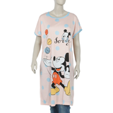 Women's Nighty T-Shirt - Pink, Women Night Suit, Chase Value, Chase Value