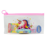 Pencil Pouch With Free Stationery Set - Pink, Stationery Pouch & Box, Chase Value, Chase Value