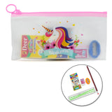 Pencil Pouch With Free Stationery Set - Pink, Stationery Pouch & Box, Chase Value, Chase Value