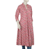 Women's Jalpari Printed Kurti - Pink, Women Ready Kurtis, Chase Value, Chase Value