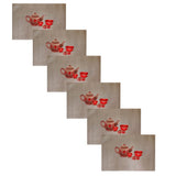 Table Mat Pack Of 6 - Red, Mats, Chase Value, Chase Value