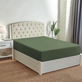 Single Bed Fitted Sheet Jersey - Olive, Single Size Bed Sheet, Chase Value, Chase Value