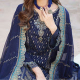 Schick Basant Heavy Chiffon Semi Stitched Embroidered 3Pcs Suit, Women, 3Pcs Shalwar Suit, MI Creation, Chase Value