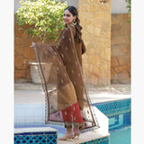 Schick Basant Heavy Chiffon Semi Stitched Embroidered 3Pcs Suit, Women, 3Pcs Shalwar Suit, MI Creation, Chase Value
