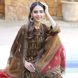 Schick Basant Heavy Chiffon Semi Stitched Embroidered 3Pcs Suit, Women, 3Pcs Shalwar Suit, MI Creation, Chase Value