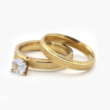 Women's Rings Single Stone - Golden, Women Finger Rings, Chase Value, Chase Value