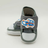 Newborn Boys Long Fancy Shoes - Grey, Newborn Caps, Shoes & Socks, Chase Value, Chase Value