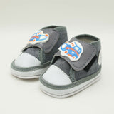 Newborn Boys Long Fancy Shoes - Grey, Newborn Caps, Shoes & Socks, Chase Value, Chase Value