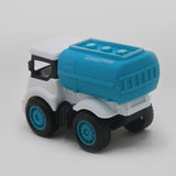 Pull Back Trash Truck Toy - White, Die-cast Model Car, Chase Value, Chase Value