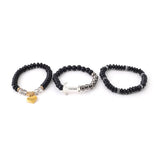 Men's Mix Beads Breclets - Black, Men's Jewellery, Chase Value, Chase Value