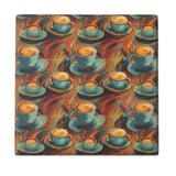 Wooden Tea Coaster Heavy White Base Pack Of 6, Thermos & Mug, Chase Value, Chase Value