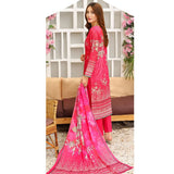 Bareera Zari Lawn Digital Printed 3Pcs Unstitched Suit With Lawn Dupatta - 4, Women, 3Pcs Shalwar Suit, Rana Arts, Chase Value