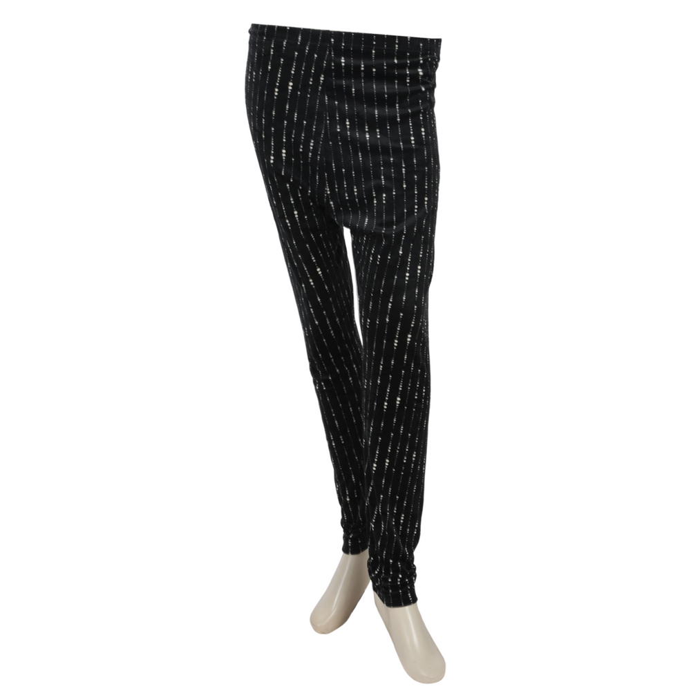 Women's Velvet Printed Tights - Black, Women Pants & Tights, Chase Value, Chase Value