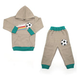 Boy's Full Sleeves Fleece Pajama Suit - Beige, Boys Sets & Suits, Chase Value, Chase Value