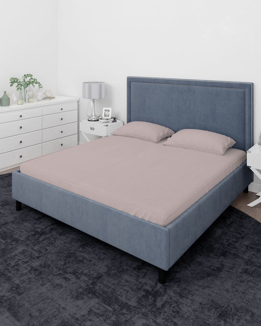 Valuables Plain Cotton Double Bedsheet 90x102, Double Size Bed Sheet, Chase Value, Chase Value