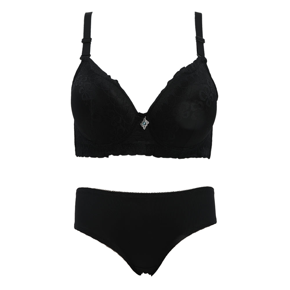 Eminent Foam Bra Set - Black, Women Bras, Eminent, Chase Value