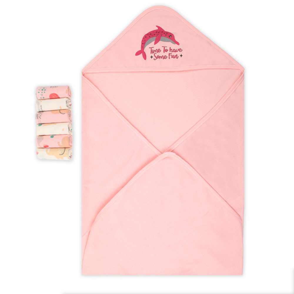 Valuable Wrapping Sheet & 6pc Roll Face towel - Pink, Wrapping Sheets, Chase Value, Chase Value