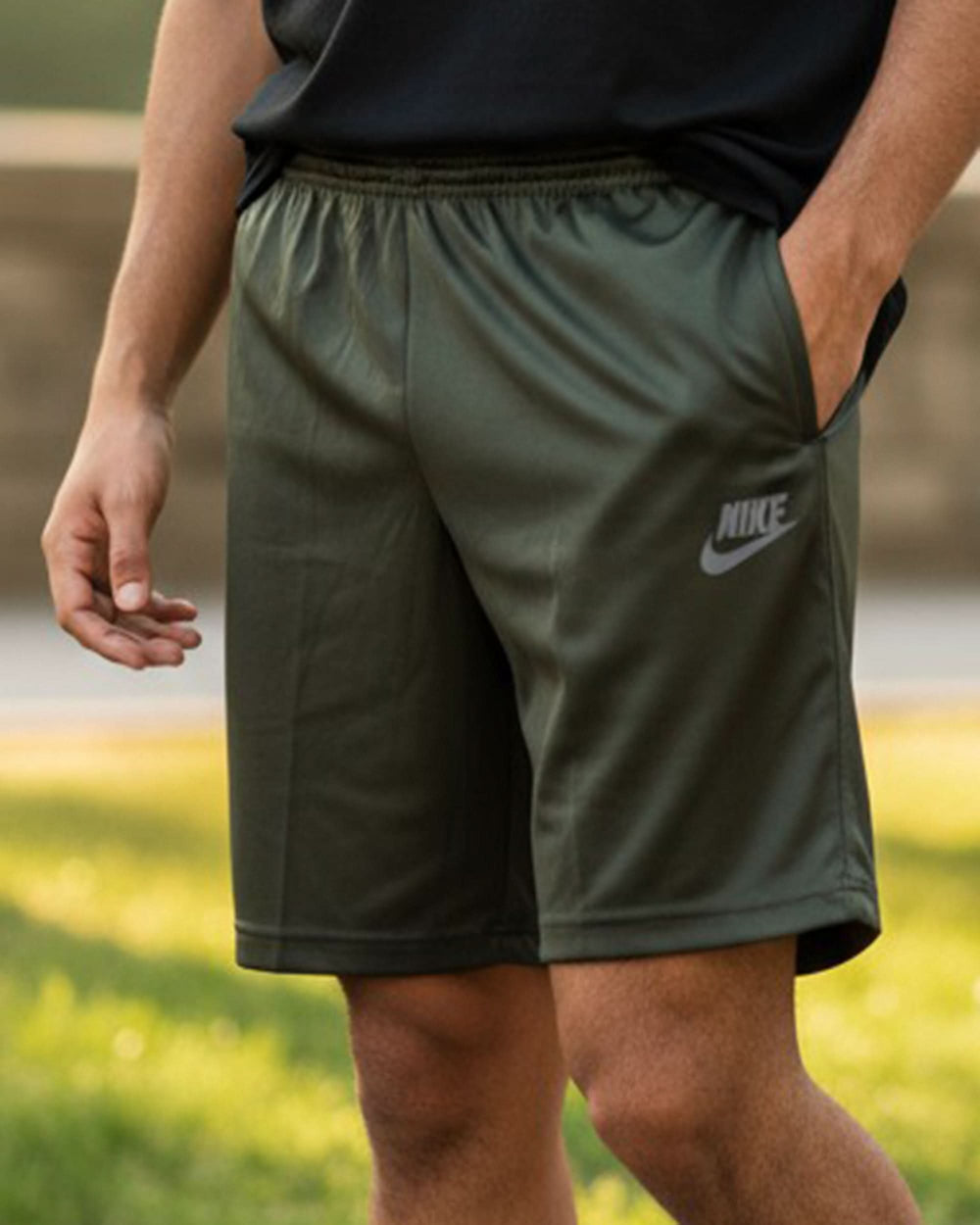 Men's Plain Shorts - Olive Green, Men's Shorts, Chase Value, Chase Value
