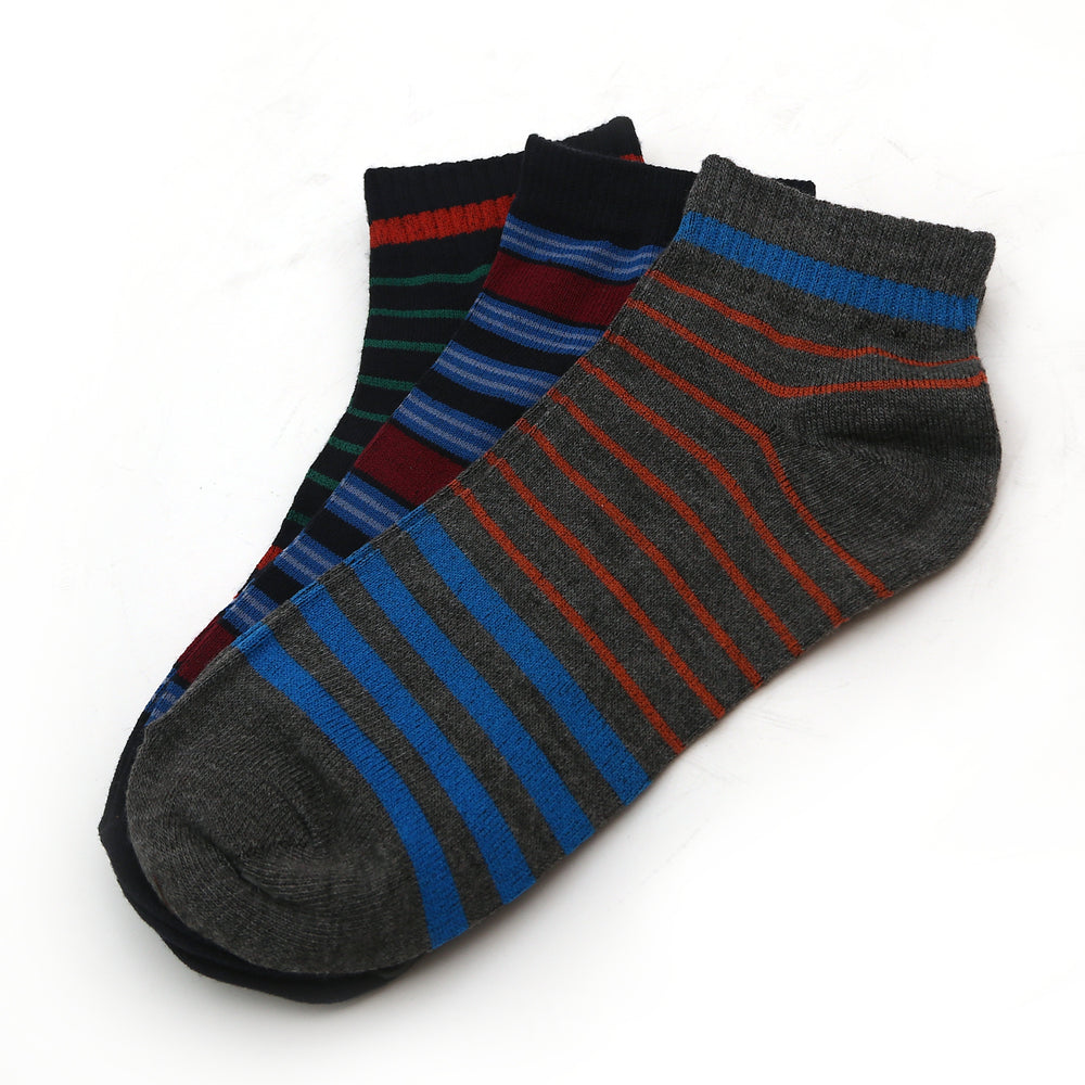 Knit line Full Socks 3Pcs - Multi, Boys Socks, Chase Value, Chase Value