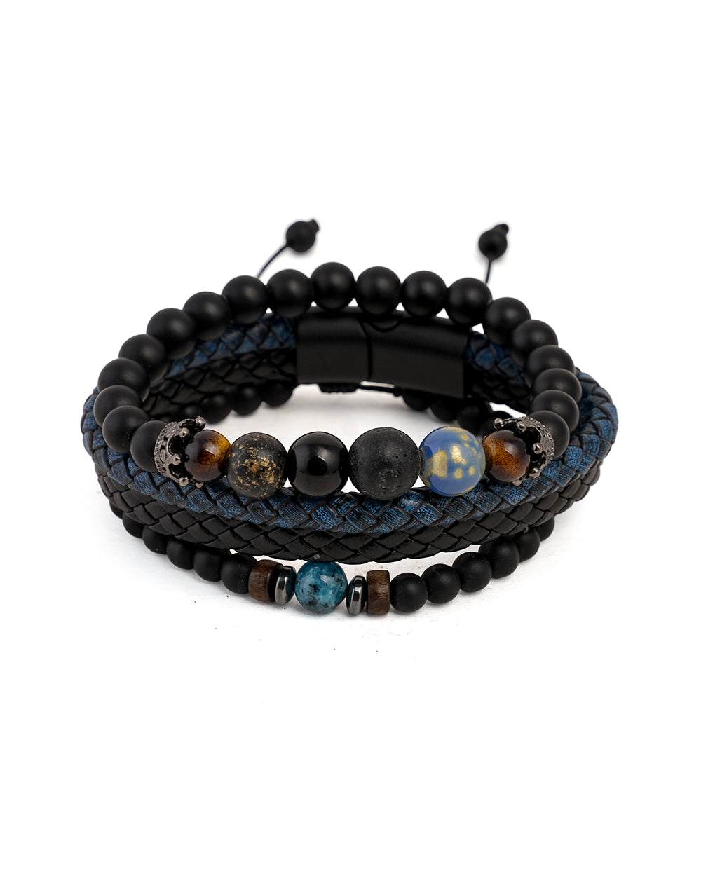 3 Pcs Gents Leather Bracelets, Men's Jewellery, Chase Value, Chase Value