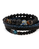 3 Pcs Gents Leather Bracelets, Men's Jewellery, Chase Value, Chase Value