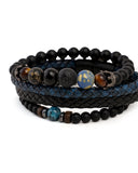 3 Pcs Gents Leather Bracelets, Men's Jewellery, Chase Value, Chase Value