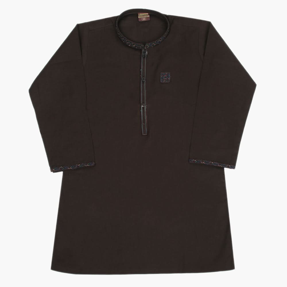 Boys Embroidered Shalwar Suit - Coffee, Boys Shalwar Kameez, Chase Value, Chase Value