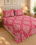 Valuables Printed Double Bedsheet - 90 × 96 Inch