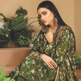 Nizha Linen Printed Luxury Zari Jacquard Unstitched 3Pcs Suit, Women, 3Pcs Shalwar Suit, Rashid Textiles, Chase Value