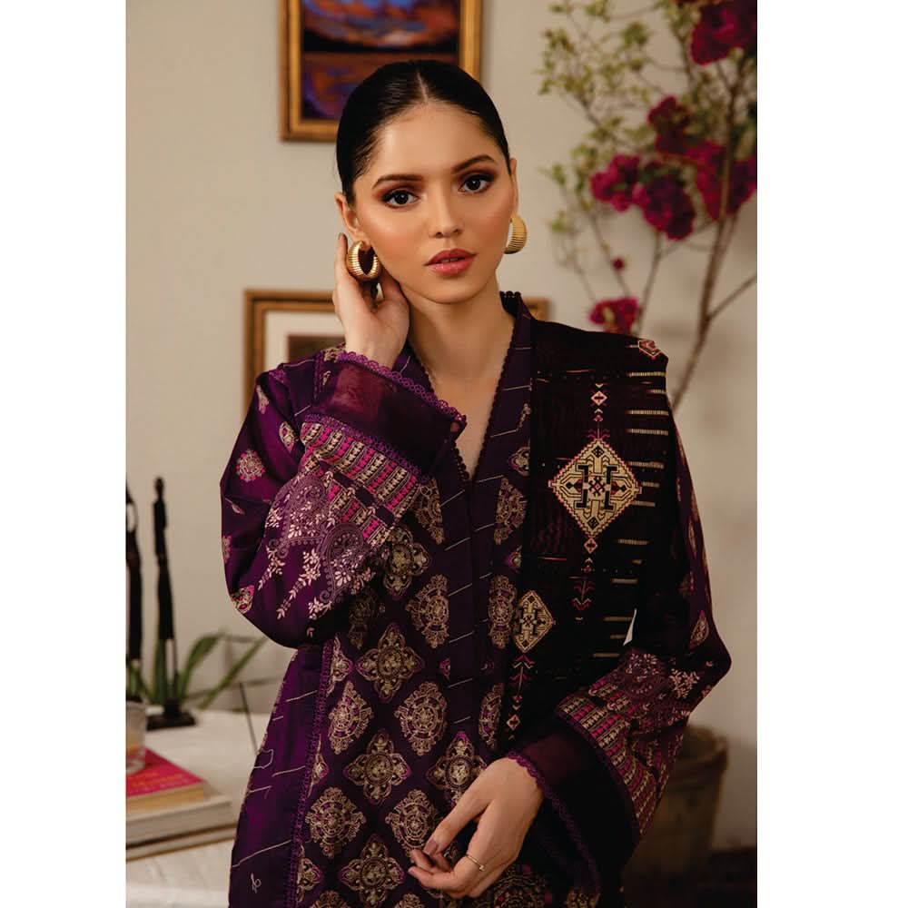 Rashid Sahl Printed Embroidered Lawn Unstitched 3Pcs Suit - 7432, Women, 3Pcs Shalwar Suit, Rashid Textiles, Chase Value