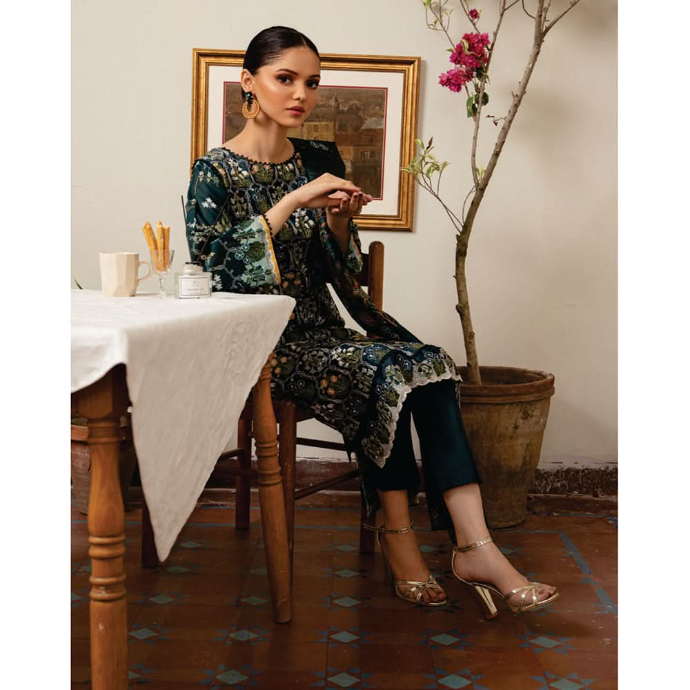 Rashid Sahl Printed Embroidered Lawn Unstitched 3Pcs Suit - 7435, Women, 3Pcs Shalwar Suit, Rashid Textiles, Chase Value