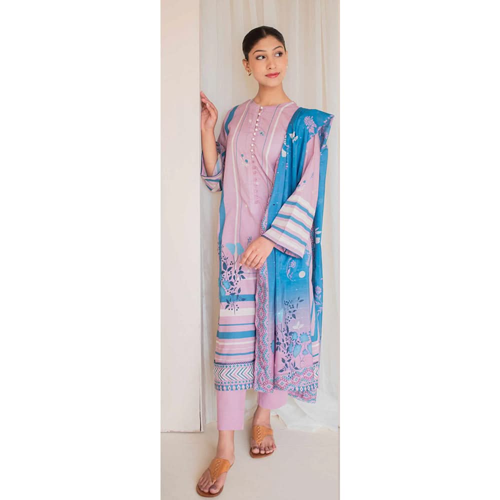 Rashid California Printed Embroidered Lawn Unstitched 3Pcs Suit - 8185, Women, 3Pcs Shalwar Suit, Rashid Textiles, Chase Value