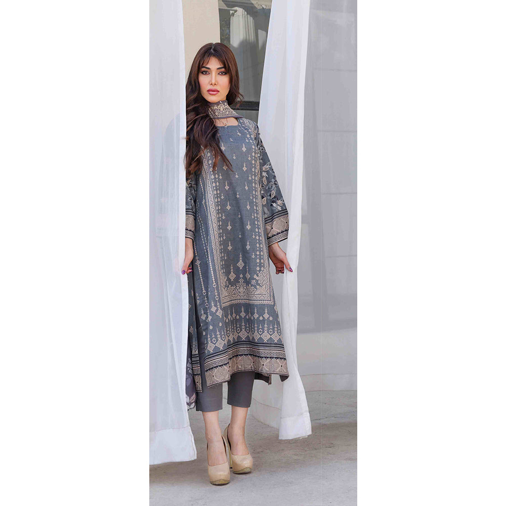 Rashid Khaddar Printed Embroidered Unstitched 3pcs Suit - 8359, Women, 3Pcs Shalwar Suit, Rashid Textiles, Chase Value